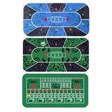 3xPoker Table Layout Standard Portable Tabletop Mat Roll-up Casino Gaming Mat