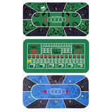3xPoker Table Layout Standard Portable Tabletop Mat Roll-up Casino Gaming Mat