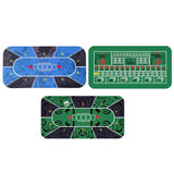 3xPoker Table Layout Standard Portable Tabletop Mat Roll-up Casino Gaming Mat