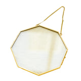 Maxbell Maxbell Brass Hanging Photo Frame Copper Glass Geometric for Display Plant Specimen