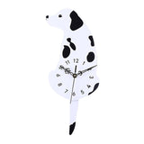 Maxbell Maxbell Cartoon Acrylic Swing Quartz Wall Clock Dog Tail Kids Room Nursery Decor A