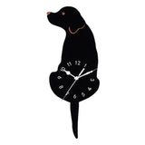 Maxbell Maxbell Cartoon Acrylic Swing Quartz Wall Clock Dog Tail Kids Room Nursery Decor E