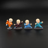 4pcs Little Monk Figurines Kungfu Monks Statue Car Decoration Crafts Style 2