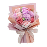 Maxbell 3 Set Carnation Soap Bouquet Flower Decor Gift for Mother Valentine's Day