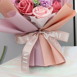 Maxbell 3 Set Carnation Soap Bouquet Flower Decor Gift for Mother Valentine's Day