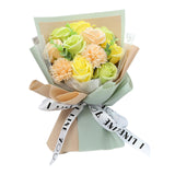 Maxbell 3 Set Carnation Soap Bouquet Flower Decor Gift for Mother Valentine's Day