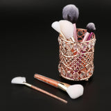 Maxbell Crystal Makeup Brush Jewelry Storage Holder Pen Container Crystal Rose Gold