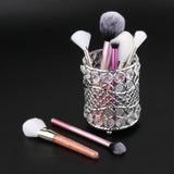 Maxbell Crystal Makeup Brush Jewelry Storage Holder Pen Container Crystal Silver