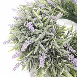 Maxbell 2pcs Artificial Door Wreath Hanging Lavender Flower Garland Fake Plant Decor