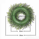 Maxbell 2pcs Artificial Door Wreath Hanging Lavender Flower Garland Fake Plant Decor