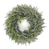 Maxbell 2pcs Artificial Door Wreath Hanging Lavender Flower Garland Fake Plant Decor