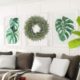 Maxbell 2pcs Artificial Door Wreath Hanging Lavender Flower Garland Fake Plant Decor