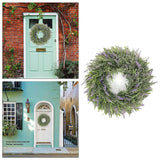 Maxbell 2pcs Artificial Door Wreath Hanging Lavender Flower Garland Fake Plant Decor