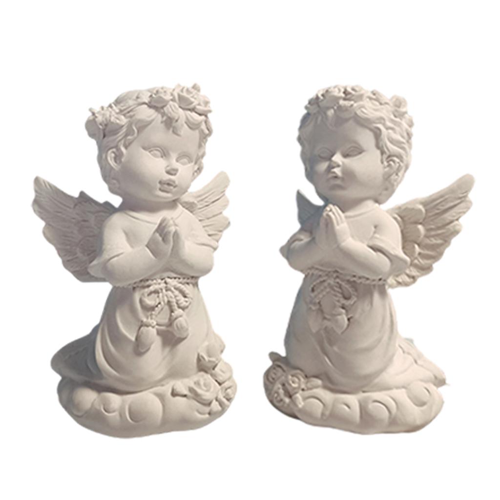 Maxbell Maxbell Angel Statues Ornament Desktop Home Decor 8x7x13cm 2 Pieces
