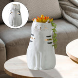Maxbell 2x Cute Cat Plant Pot Planter Flower Pot Plant Succulent Container Decor