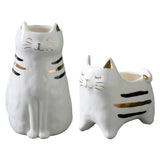 Maxbell 2x Cute Cat Plant Pot Planter Flower Pot Plant Succulent Container Decor