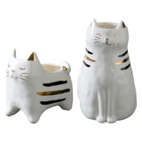 Maxbell 2x Cute Cat Plant Pot Planter Flower Pot Plant Succulent Container Decor