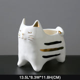 Maxbell 2x Cute Cat Plant Pot Planter Flower Pot Plant Succulent Container Decor