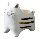Maxbell 2x Cute Cat Plant Pot Planter Flower Pot Plant Succulent Container Decor