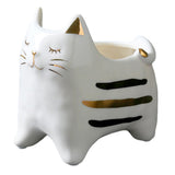 Maxbell 2x Cute Cat Plant Pot Planter Flower Pot Plant Succulent Container Decor