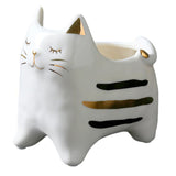 Maxbell 2x Cute Cat Plant Pot Planter Flower Pot Plant Succulent Container Decor