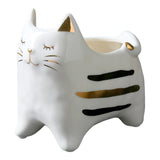Maxbell 2x Cute Cat Plant Pot Planter Flower Pot Plant Succulent Container Decor