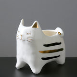 Maxbell 2x Cute Cat Plant Pot Planter Flower Pot Plant Succulent Container Decor