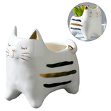 Maxbell 2x Cute Cat Plant Pot Planter Flower Pot Plant Succulent Container Decor