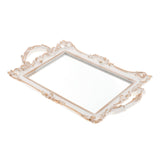 Maxbell Maxbell Vintage Mirrored Vanity Tray Jewelry Tray Perfume Decorative Tray White