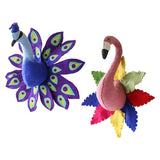 2x Cute Animals Head Nursery Room Wall Hanging Toy Doll Decor