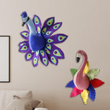 2x Cute Animals Head Nursery Room Wall Hanging Toy Doll Decor