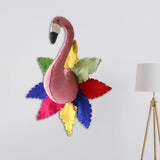 2x Cute Animals Head Nursery Room Wall Hanging Toy Doll Decor