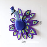 2x Cute Animals Head Nursery Room Wall Hanging Toy Doll Decor