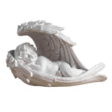 Maxbell Baby Angel In Wings Statue Figurine Home Decor Cherub Sculpture 21x10x13cm
