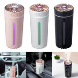 Portable Mini Cup Humidifiers with LED Night Light for Office Bedroom White