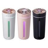 Portable Mini Cup Humidifiers with LED Night Light for Office Bedroom White