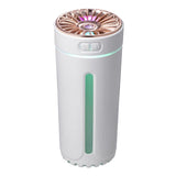 Portable Mini Cup Humidifiers with LED Night Light for Office Bedroom White