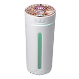 Portable Mini Cup Humidifiers with LED Night Light for Office Bedroom White