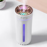 Portable Mini Cup Humidifiers with LED Night Light for Office Bedroom White