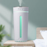 Portable Mini Cup Humidifiers with LED Night Light for Office Bedroom White