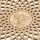 Maxbell 2pcs Flower of Life Sacred Geometry Wall Art Sculpture Grid Hanging