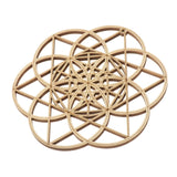 Maxbell 2pcs Flower of Life Sacred Geometry Wall Art Sculpture Grid Hanging