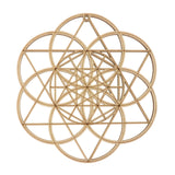Maxbell 2pcs Flower of Life Sacred Geometry Wall Art Sculpture Grid Hanging