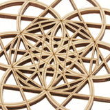 Maxbell 2pcs Flower of Life Sacred Geometry Wall Art Sculpture Grid Hanging