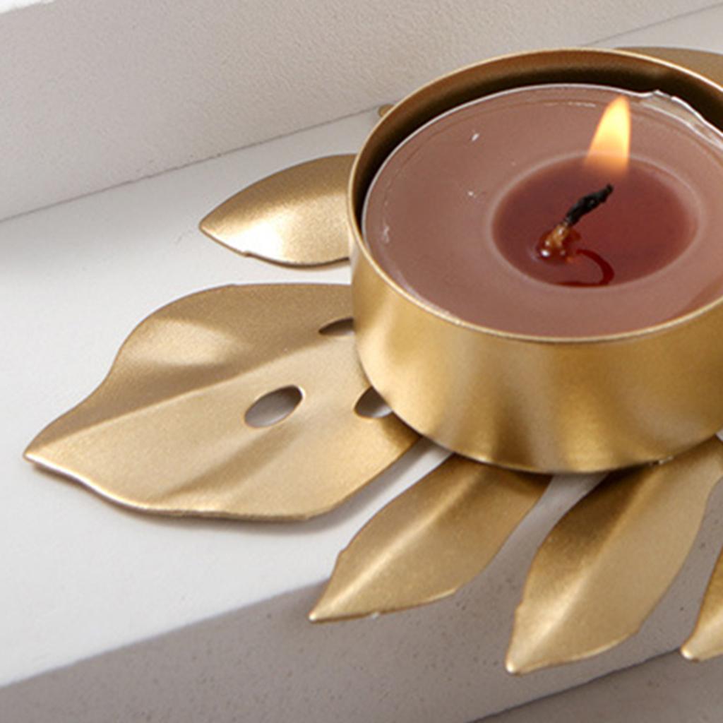 Maxbell Maxbell Tealight Holder Arts Shelf Home Candles Stand Wedding Candlestick Gold A