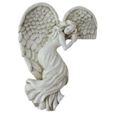 Maxbell Angle Napping Statue Indoor Outdoor Figurines Wings Garden Home Wall Left