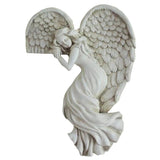 Maxbell Angle Napping Statue Indoor Outdoor Figurines Wings Garden Home Wall Right