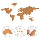 Cork World Map Board Self Adhesive Classic Bulletin Board with 10pcs Pins