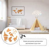 Cork World Map Board Self Adhesive Classic Bulletin Board with 10pcs Pins