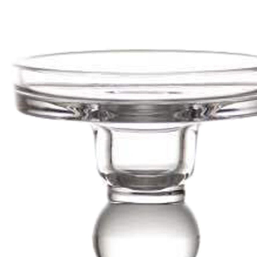 Maxbell Maxbell Transparent Glass Candle Holder Candle Stand Candlestick Height 8.8 cm